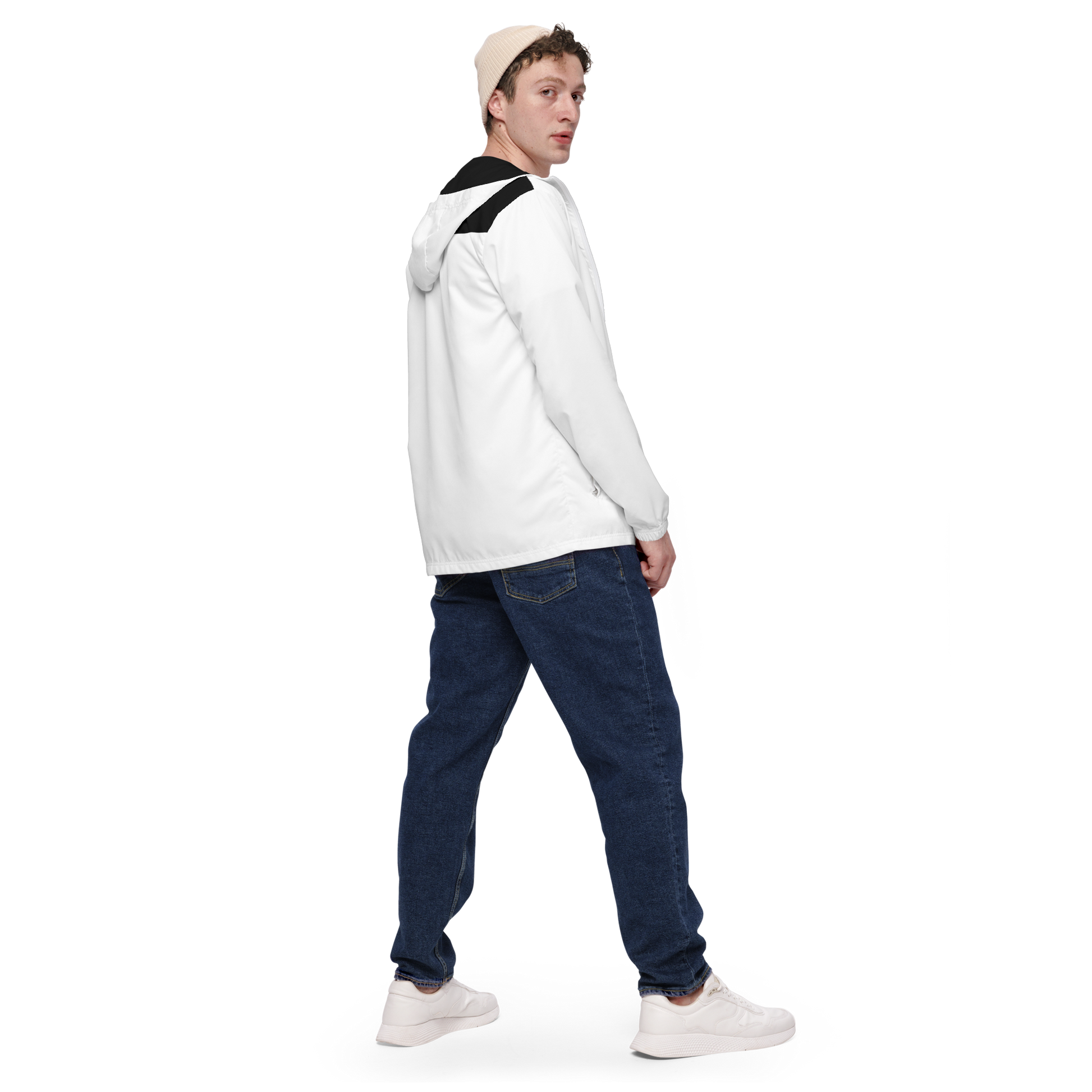 White and Black Windbreaker