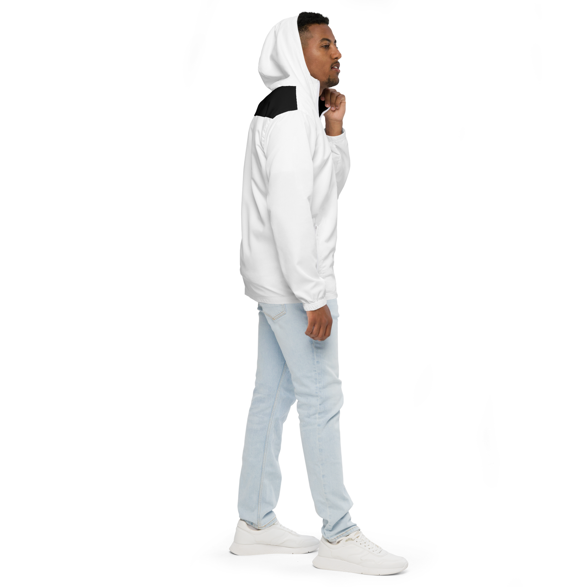 White and Black Windbreaker