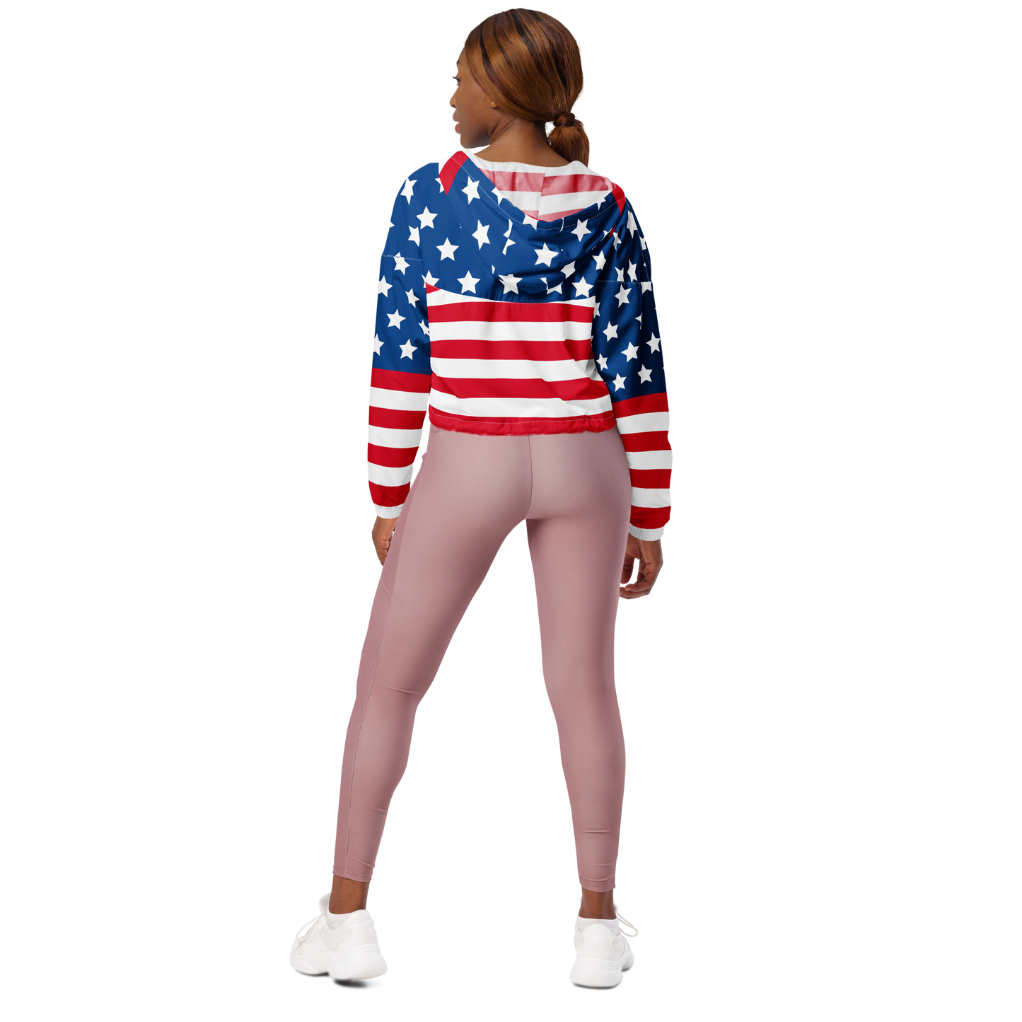 American Flag Cropped Jacket