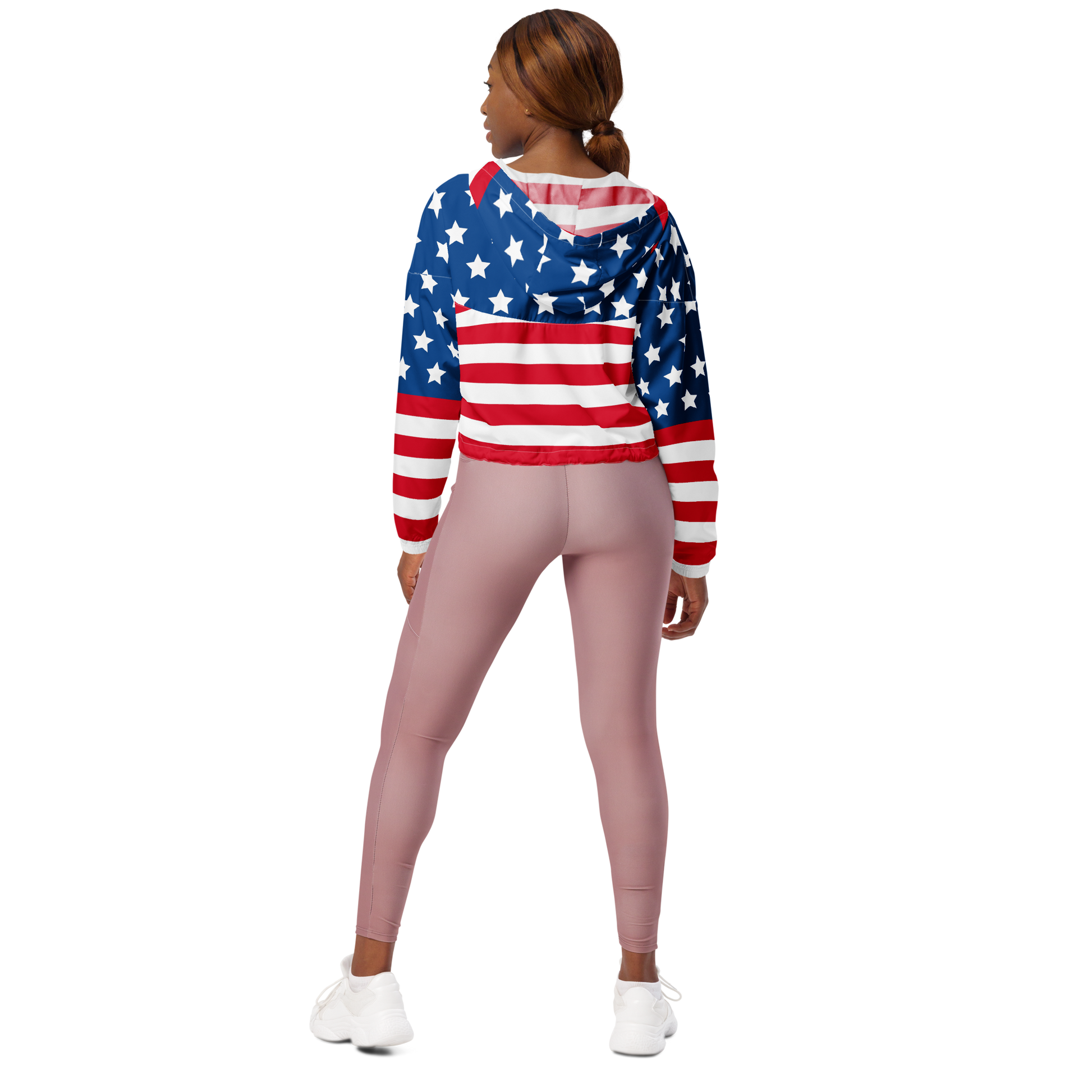 American Flag Cropped Jacket