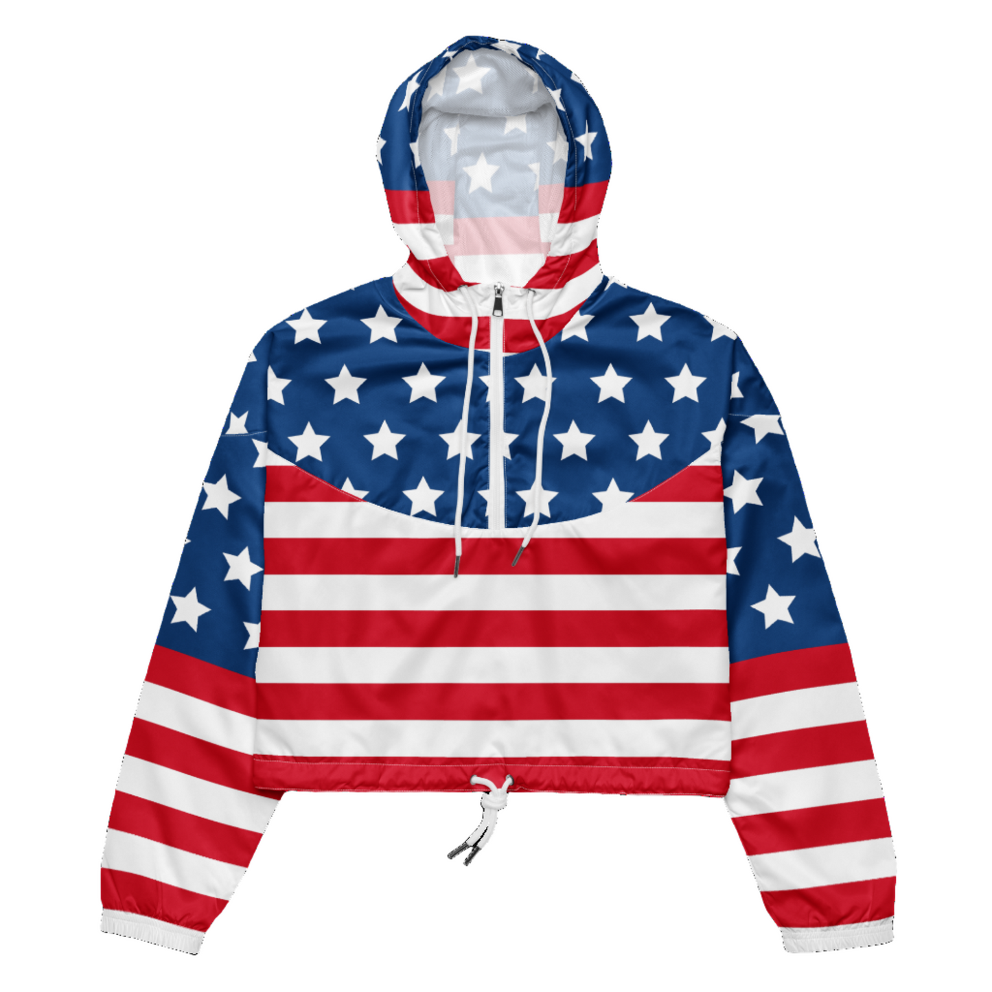 American Flag Cropped Jacket