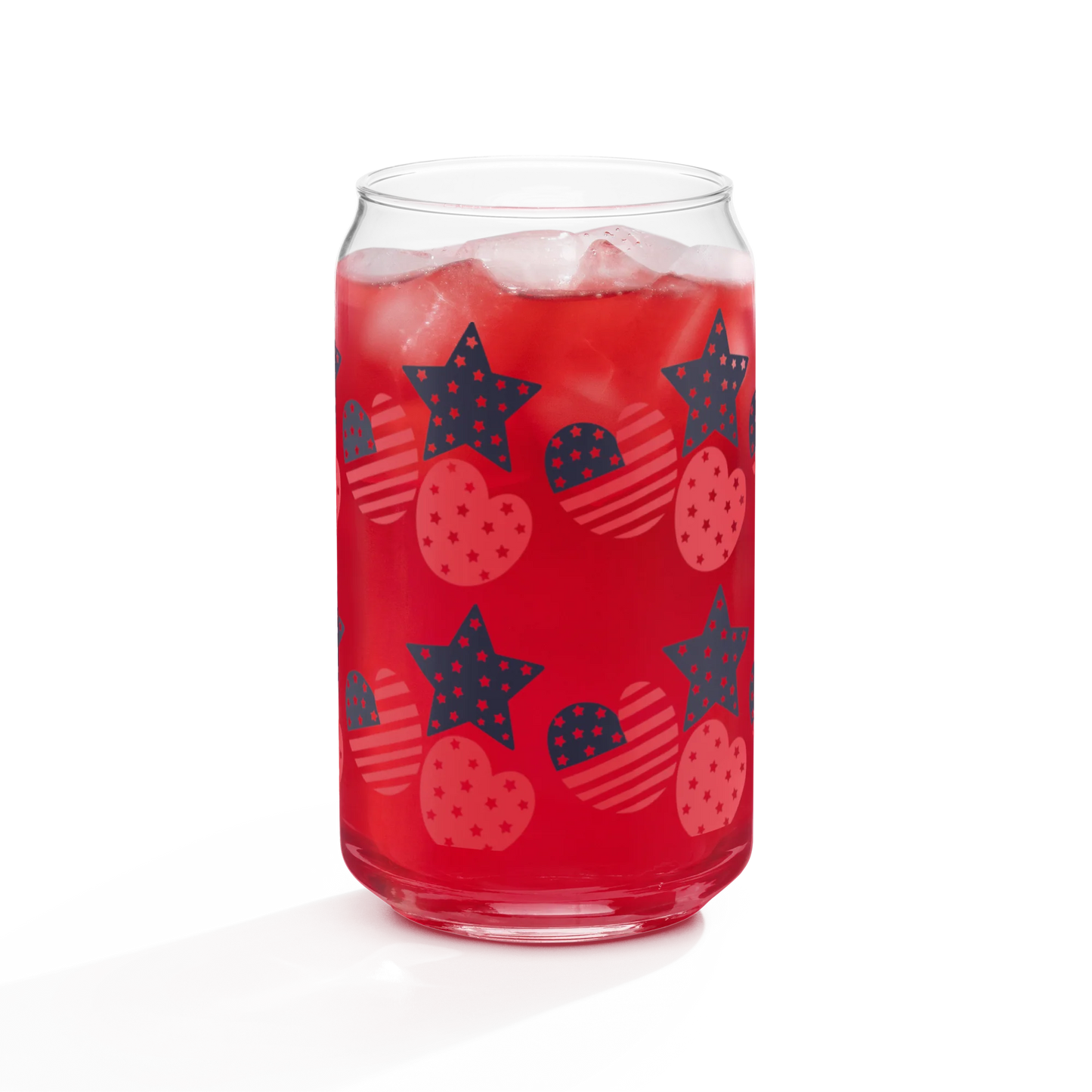 Patriotic Can Glass