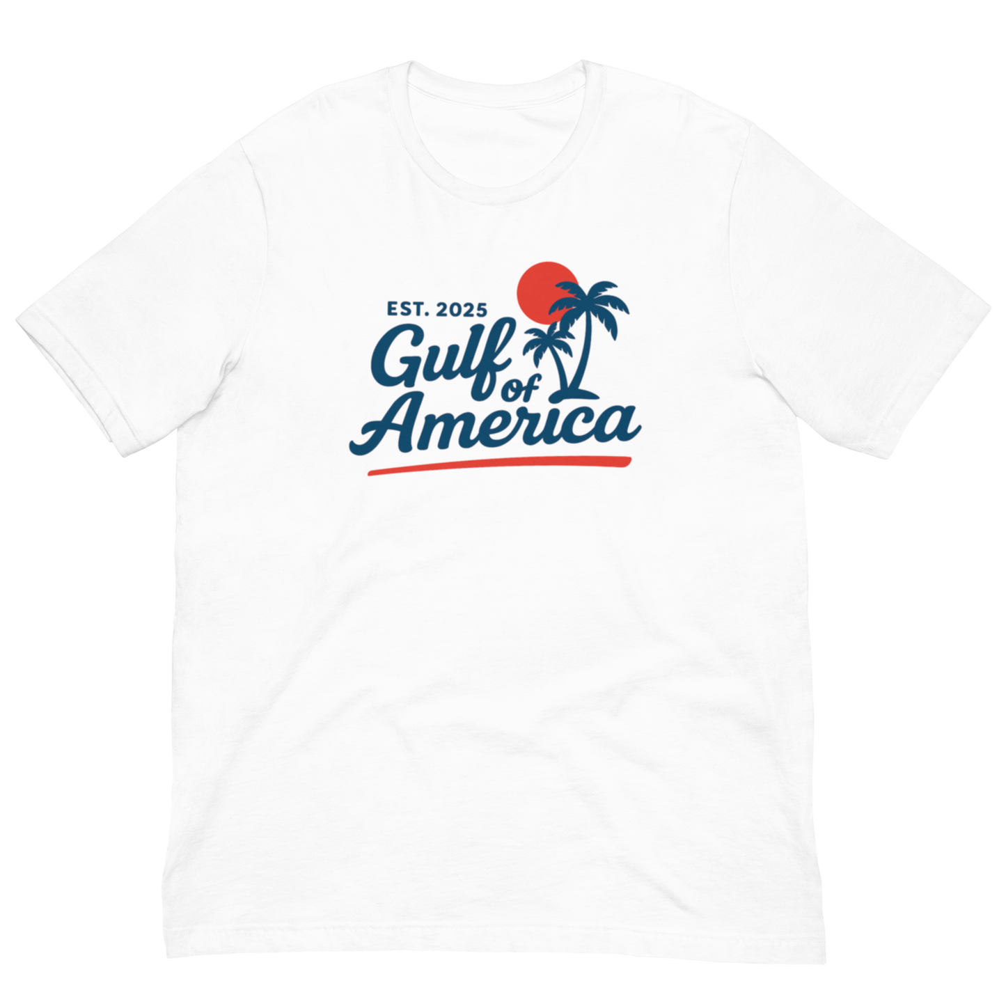 White Gulf of America shirt front view flat lay