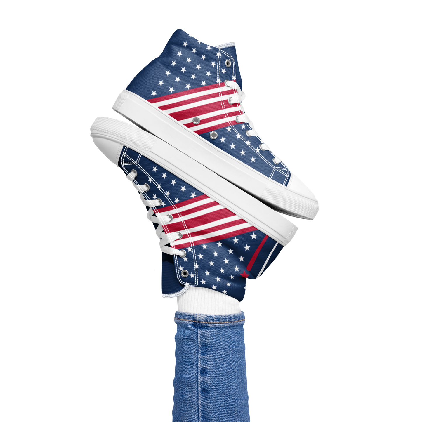 American Flag High Top Sneakers