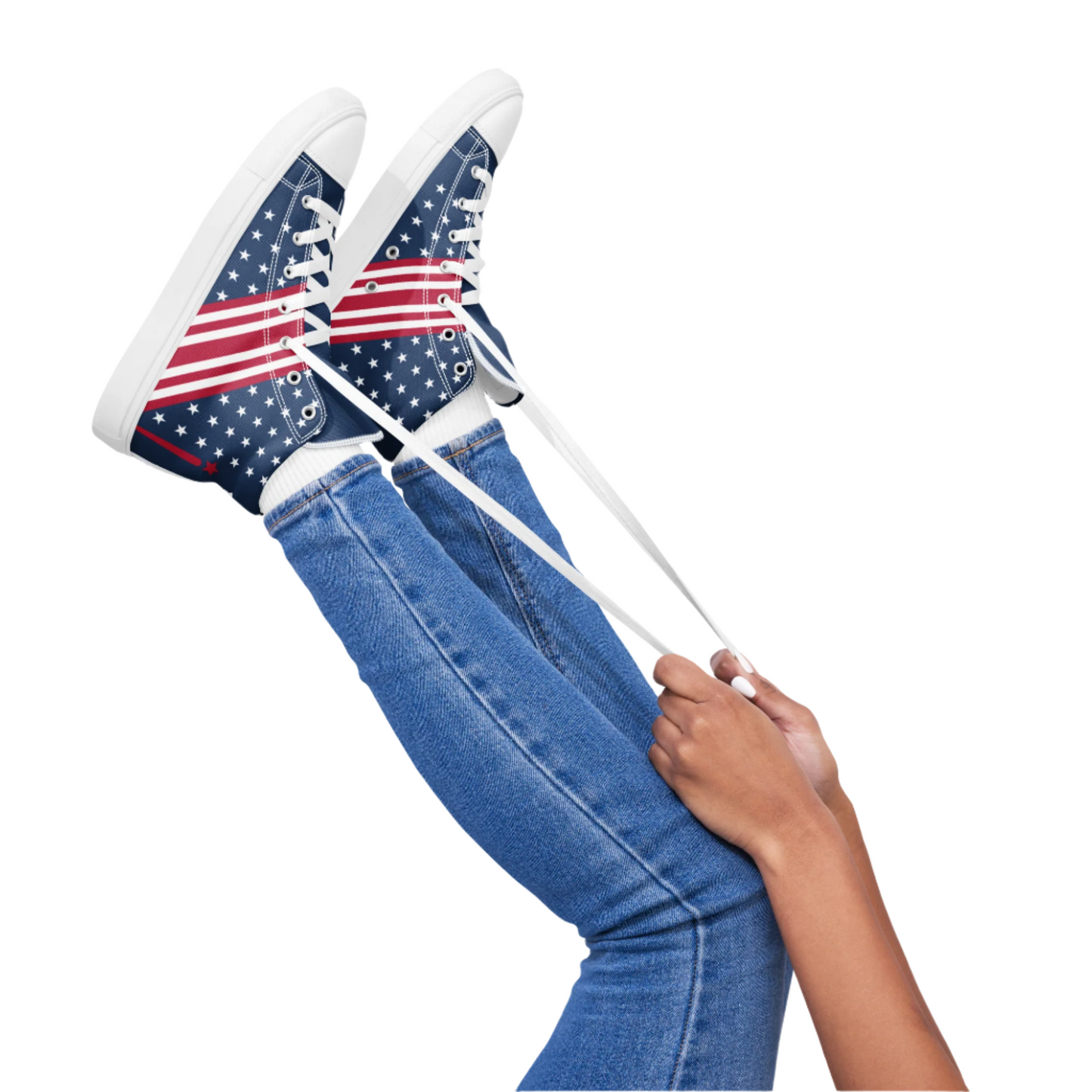 American Flag High Top Sneakers