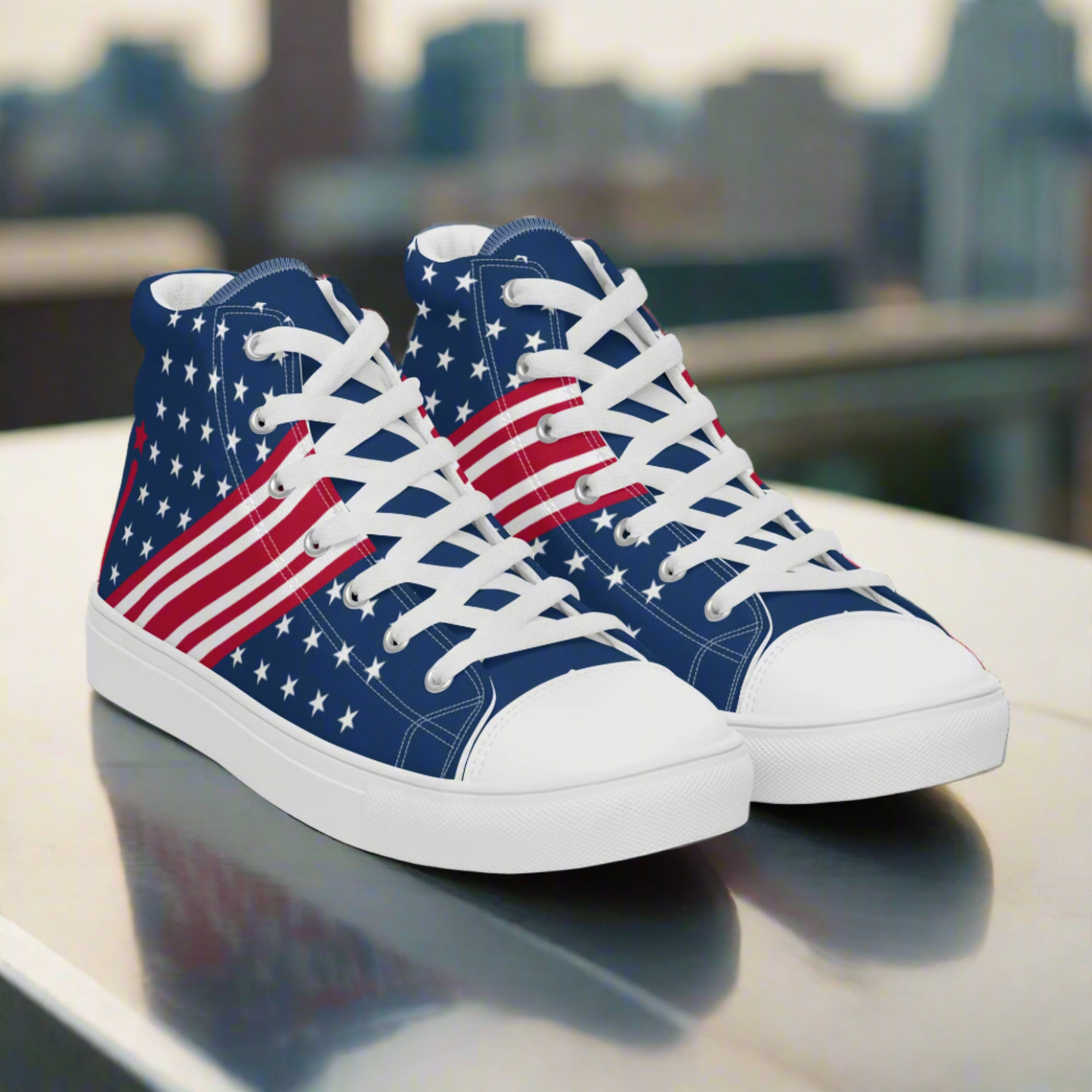American Flag High Top Sneakers
