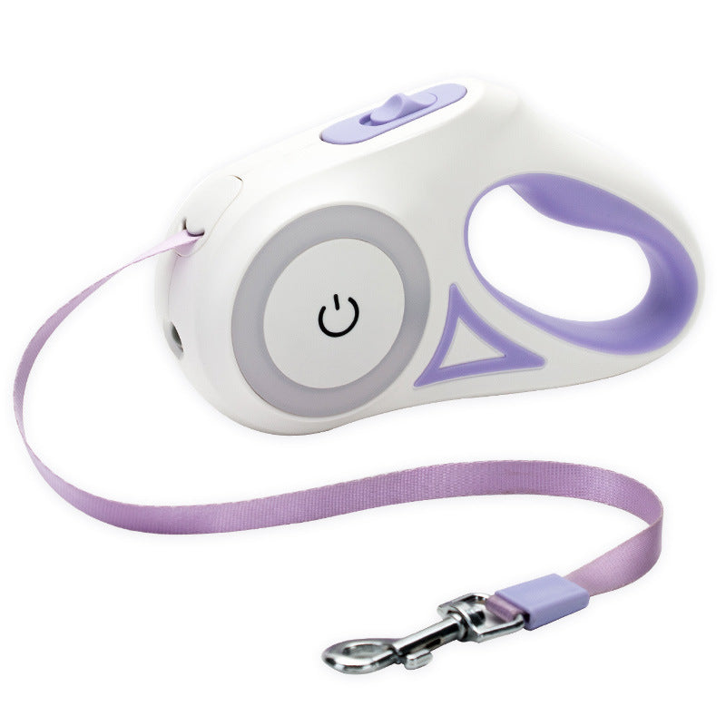 Purple Retractable Dog Leash