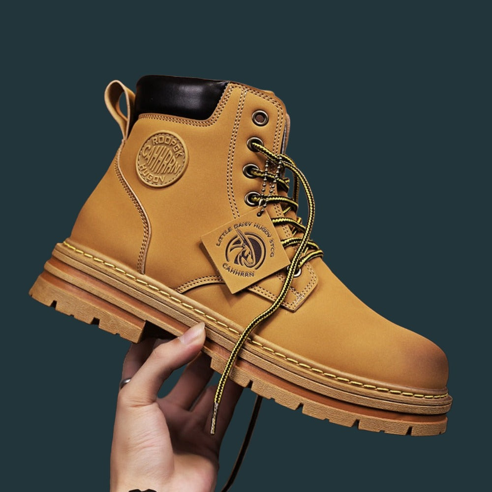 Yellow Men's Leather Boot