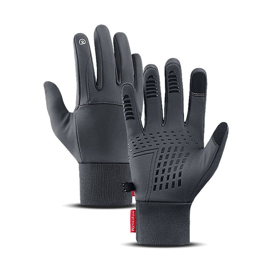 Gray Waterproof Touchscreen Gloves
