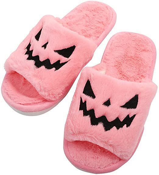 Pink Halloween Slippers