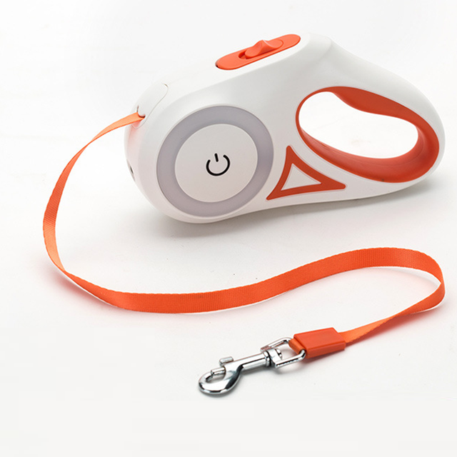 Orange Retractable Dog Leash