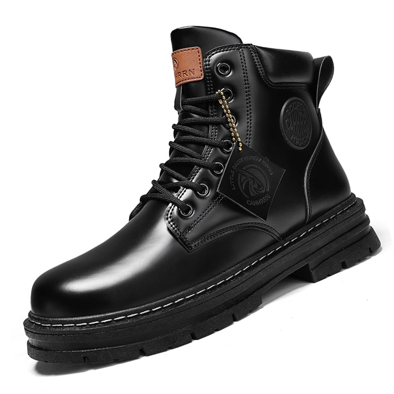 Black Men's Leather Boot
