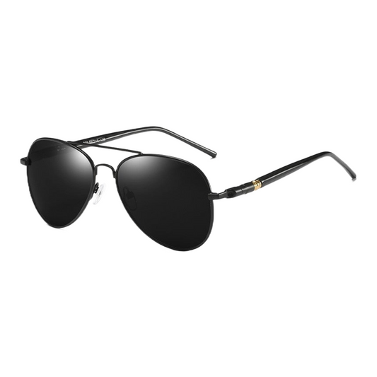 Black Polarized Aviator Sunglasses