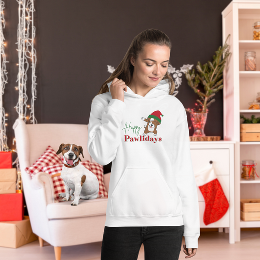 Happy Pawlidays Dog Lover Hoodie