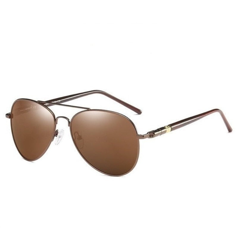 Brown Polarized Aviator Sunglasses