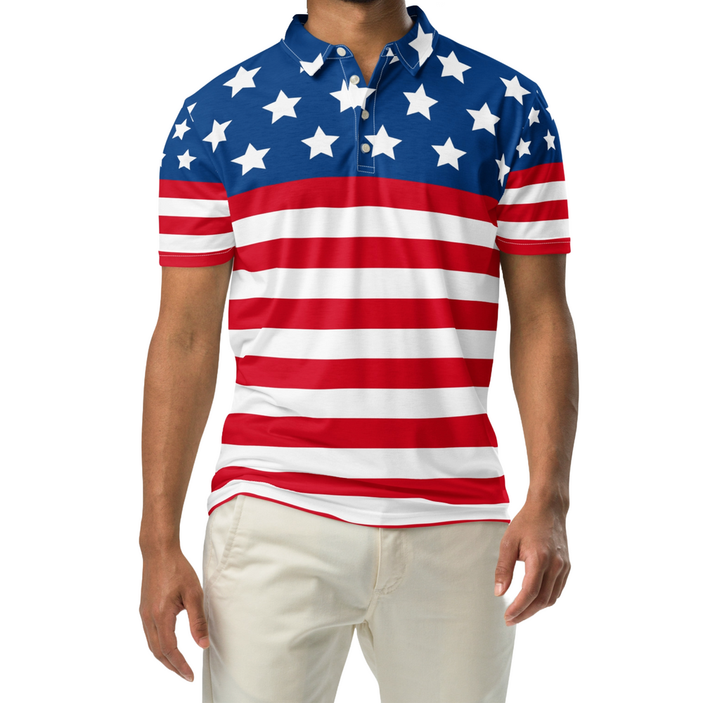 American Flag Polo Shirt