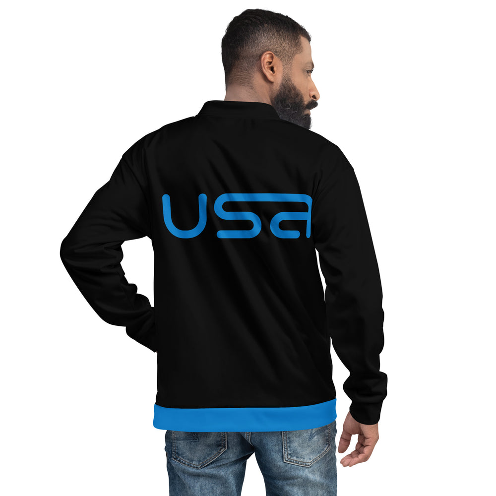 USA Black Bomber Jacket