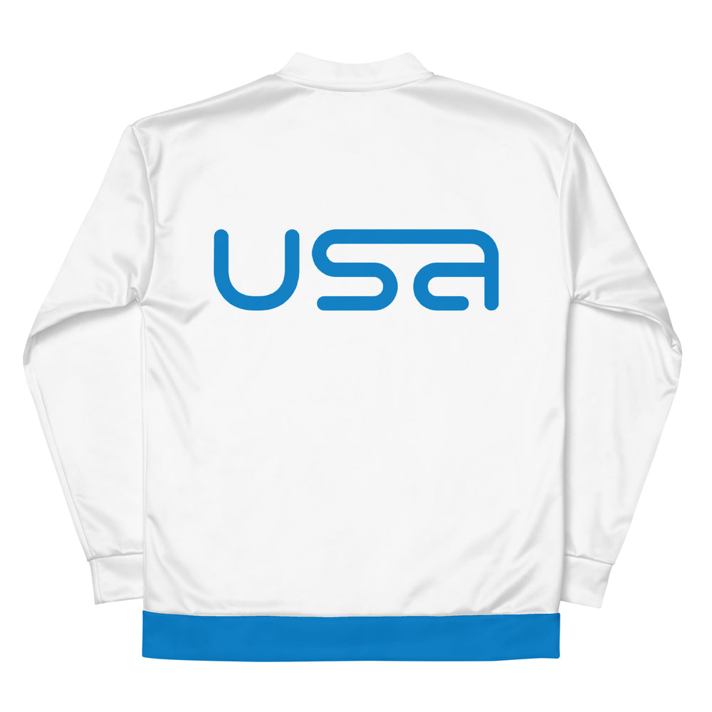 USA White Bomber Jacket