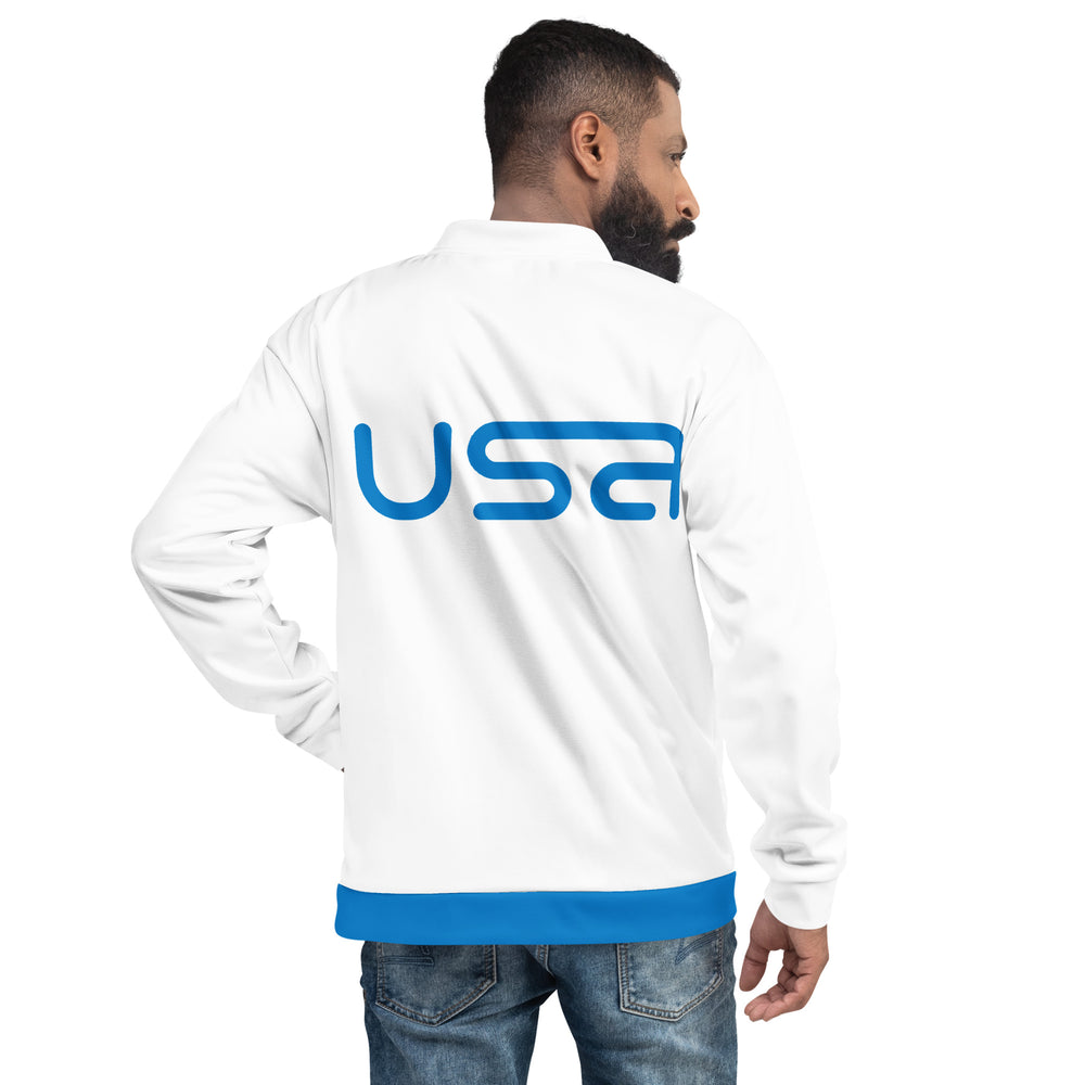 USA White Bomber Jacket