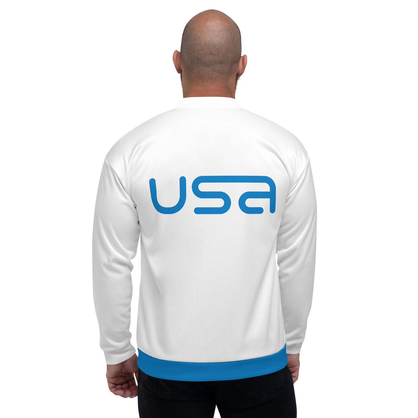 USA White Bomber Jacket