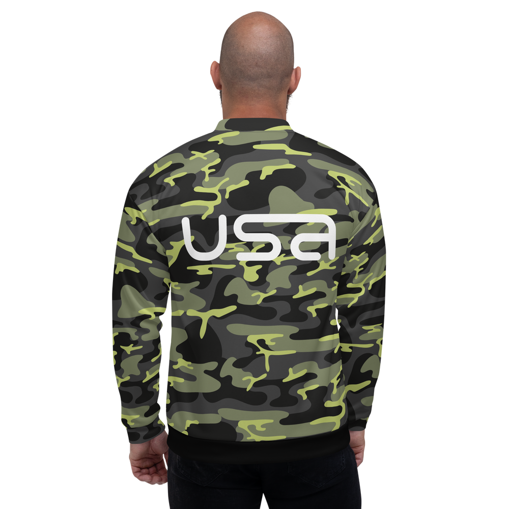 USA Camo Bomber Jacket