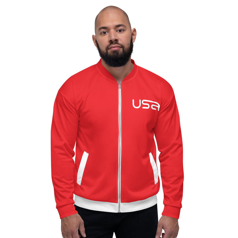 USA Red Bomber Jacket