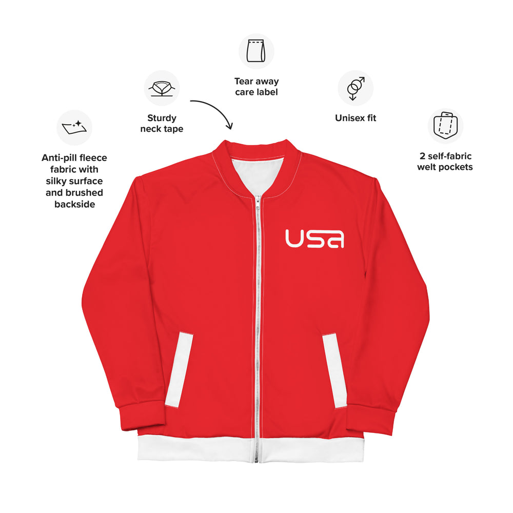 USA Red Bomber Jacket