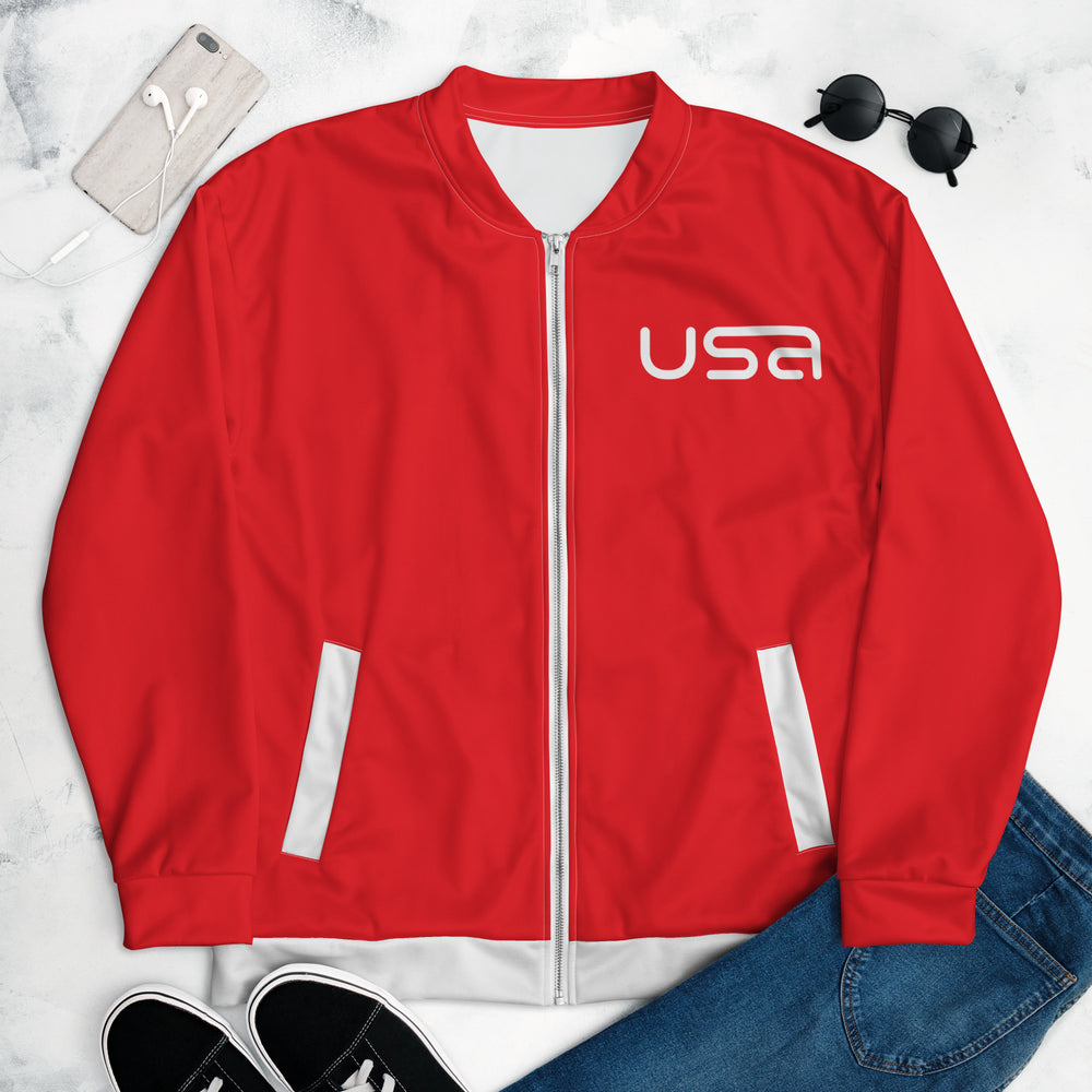 USA Red Bomber Jacket