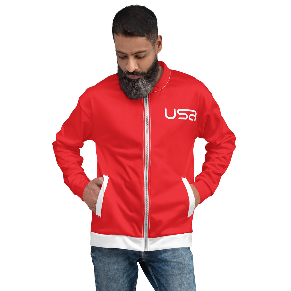 USA Red Bomber Jacket