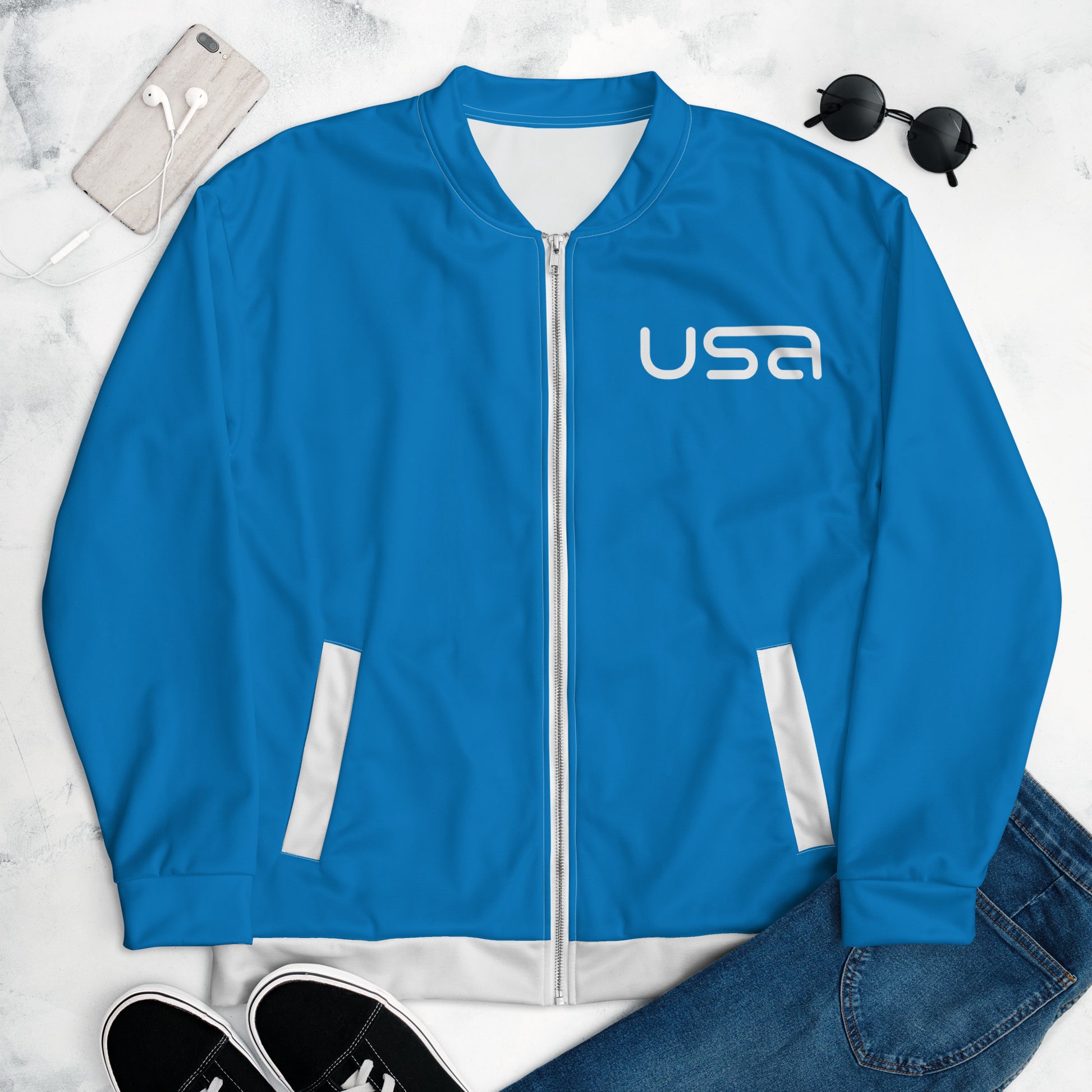 USA Blue Bomber Jacket