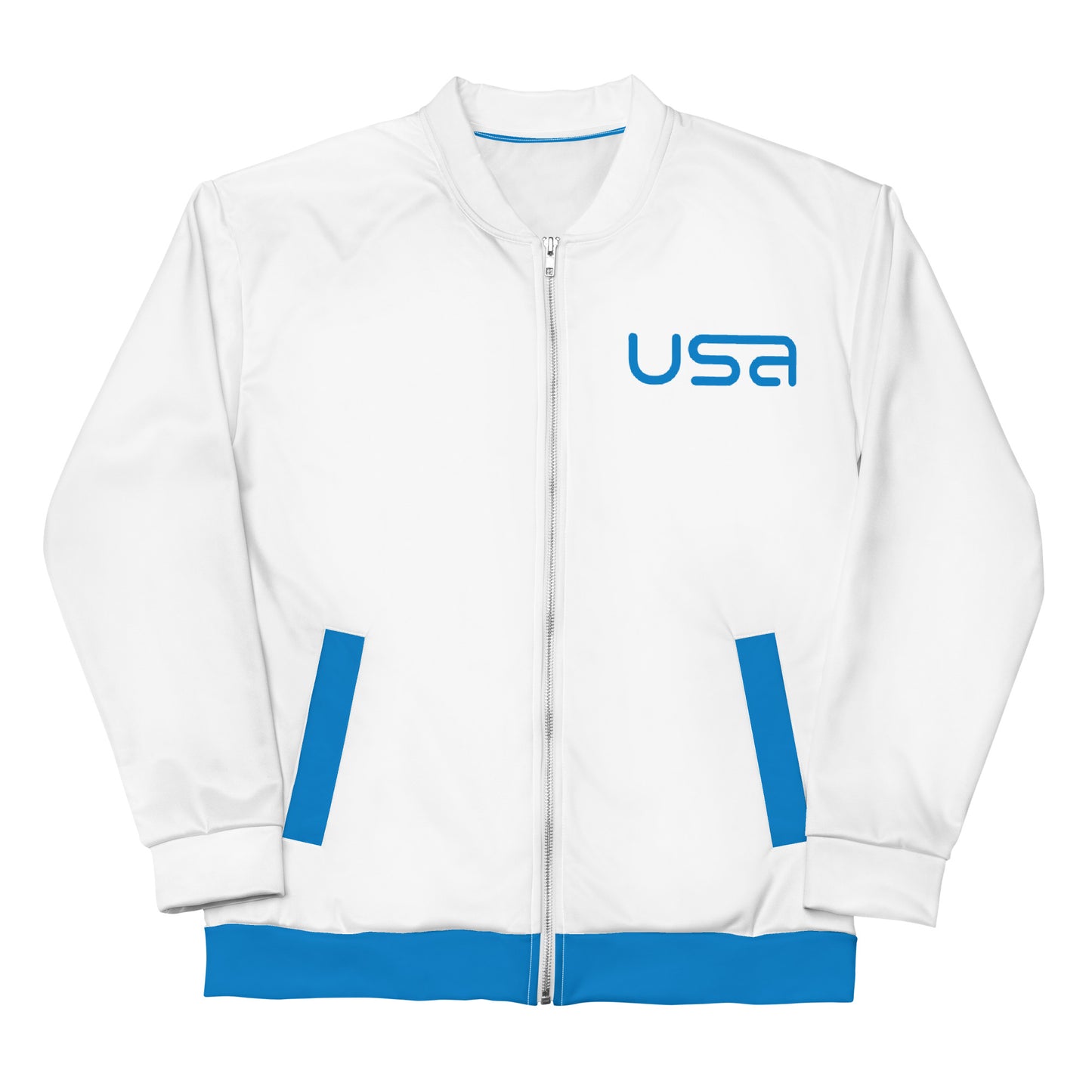 USA White Bomber Jacket