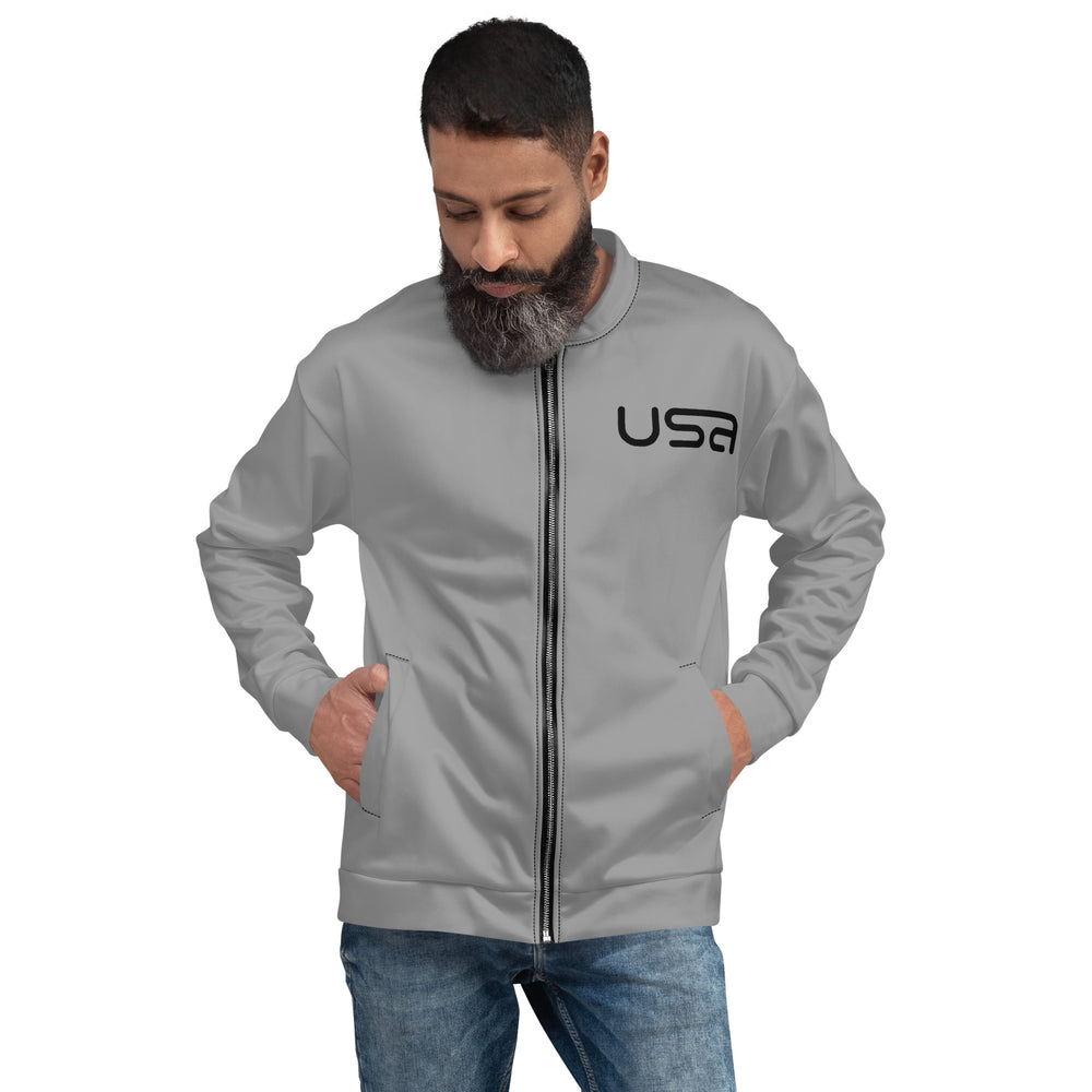 USA Grey Bomber Jacket