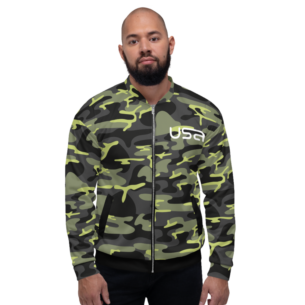 USA Camo Bomber Jacket