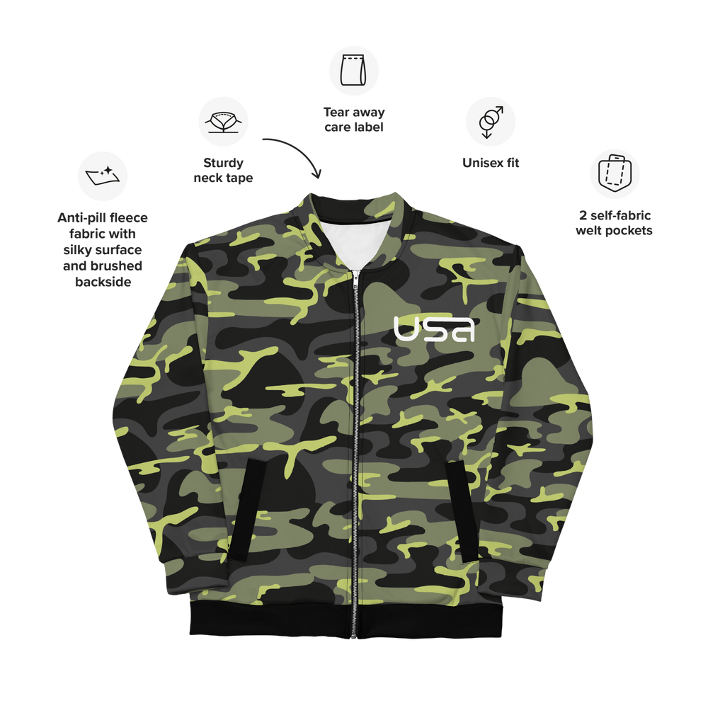 USA Camo Bomber Jacket