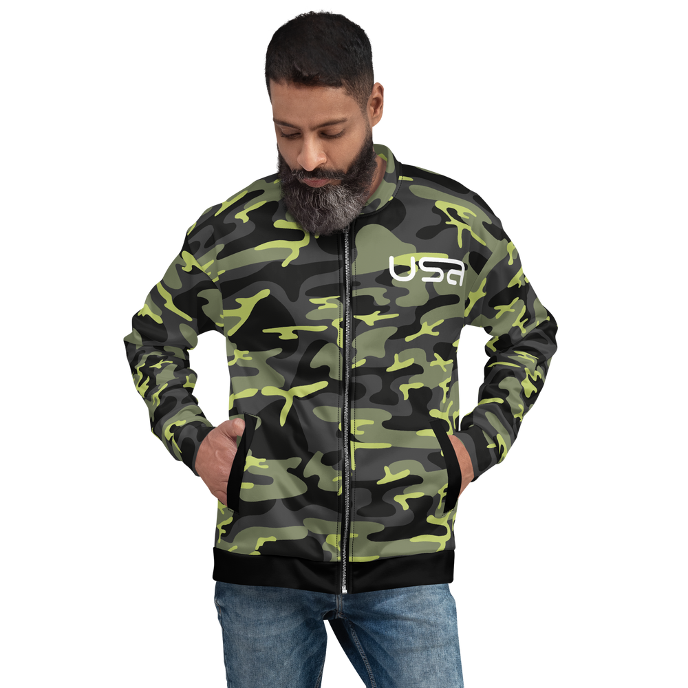 USA Camo Bomber Jacket