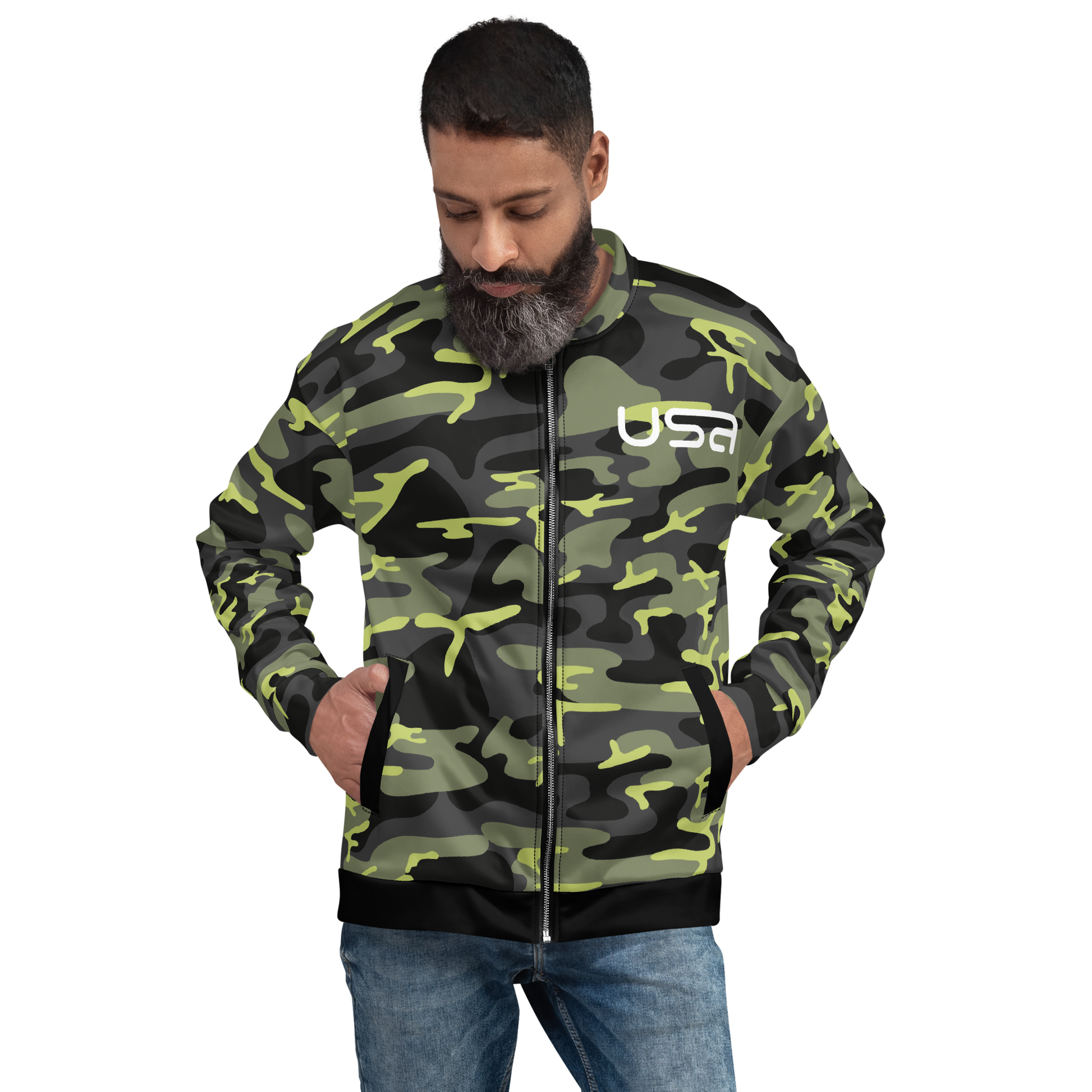 USA Camo Bomber Jacket