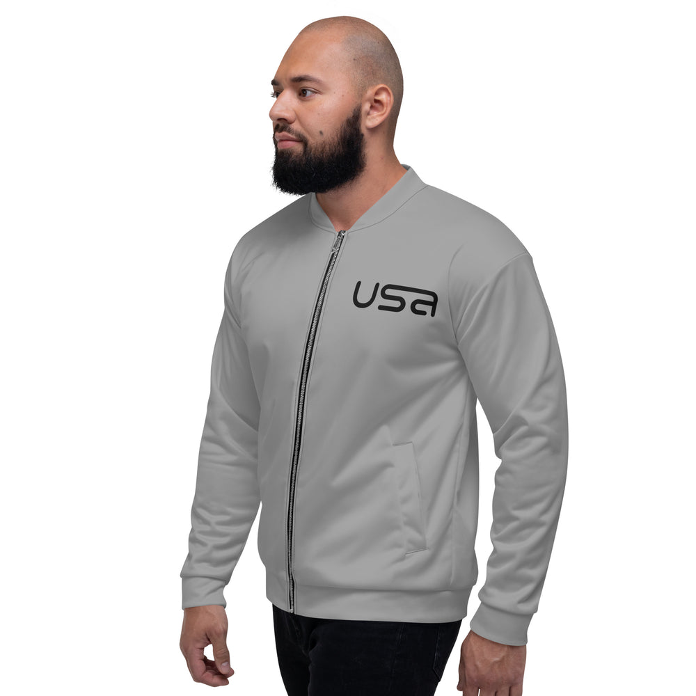 USA Grey Bomber Jacket