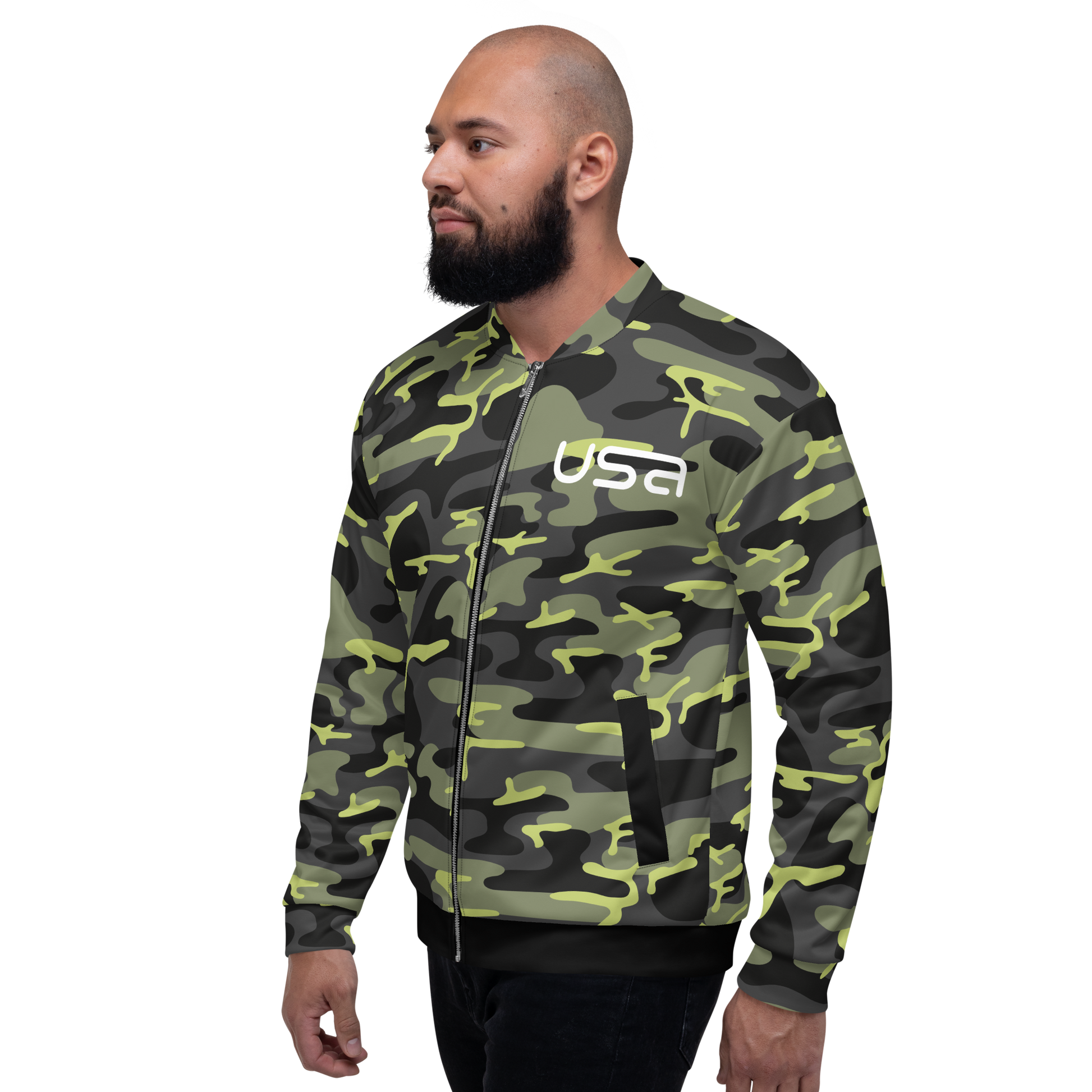 USA Camo Bomber Jacket