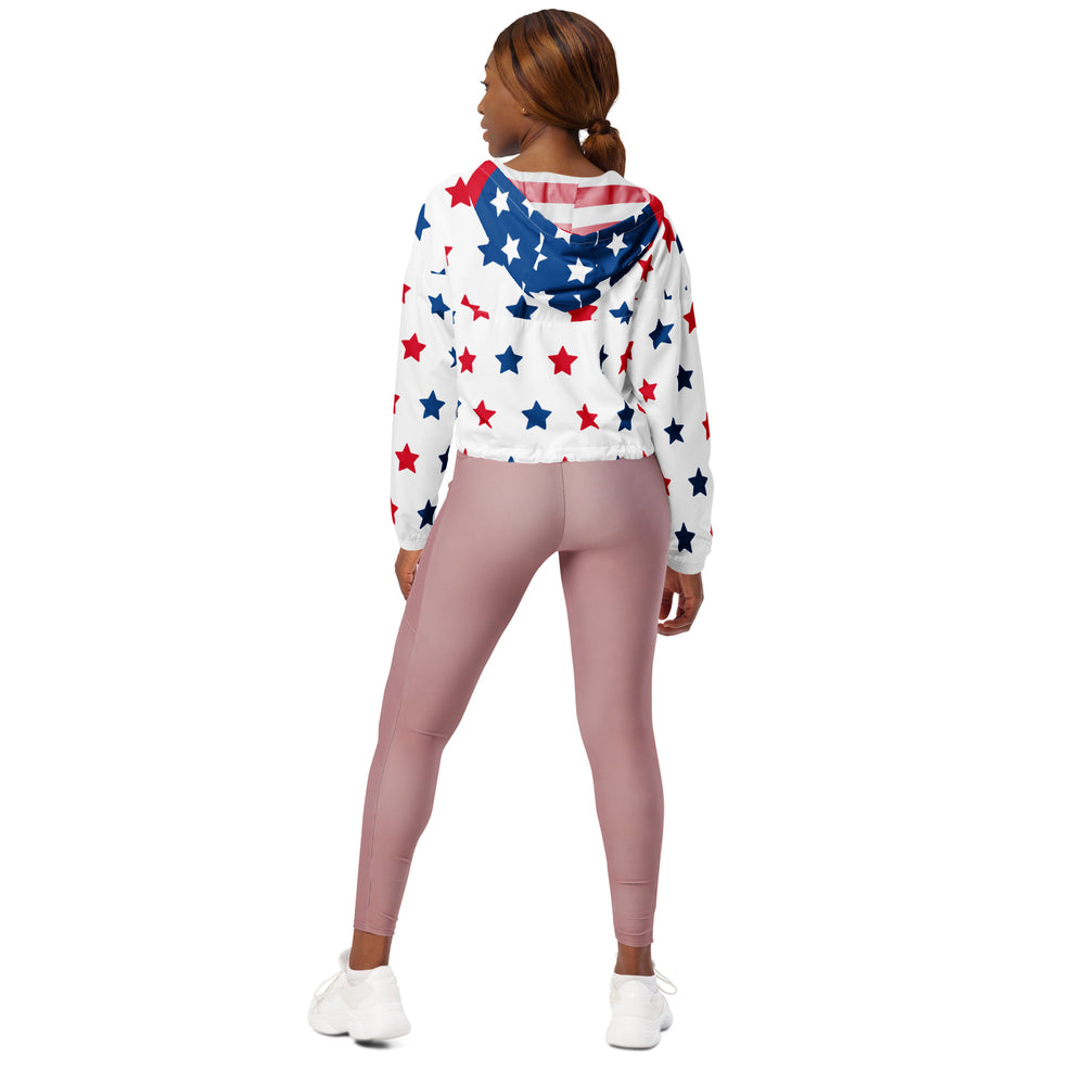 Patriotic Crop Top Windbreaker