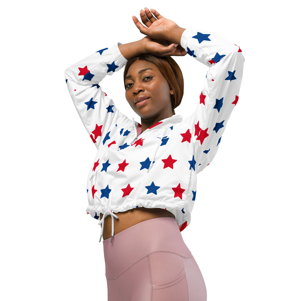 Patriotic Crop Top Windbreaker