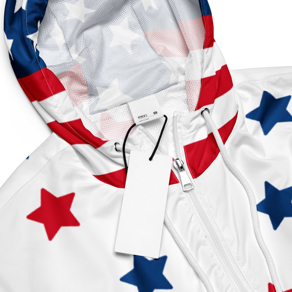 Patriotic Crop Top Windbreaker