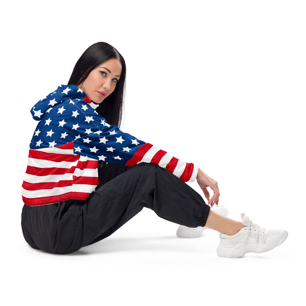 American Flag Cropped Jacket 