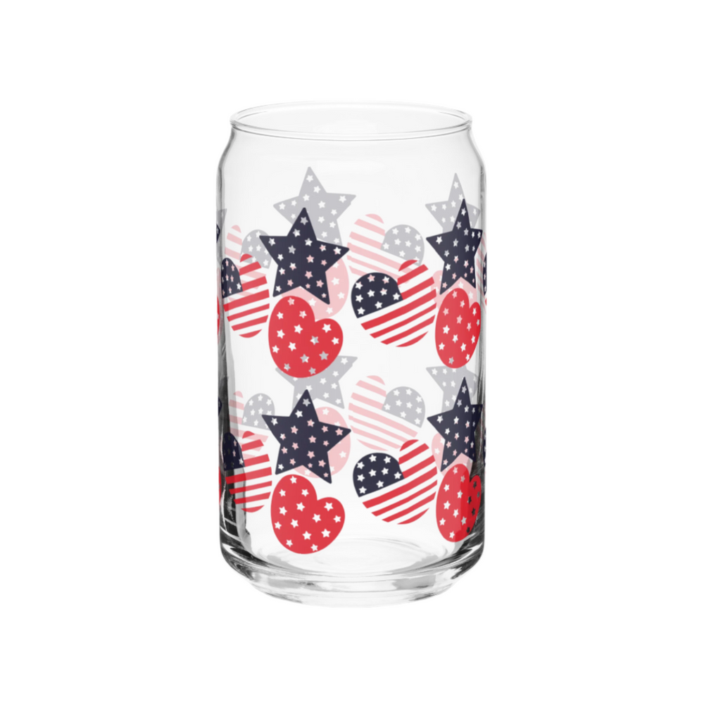 Patriotic Can Glass