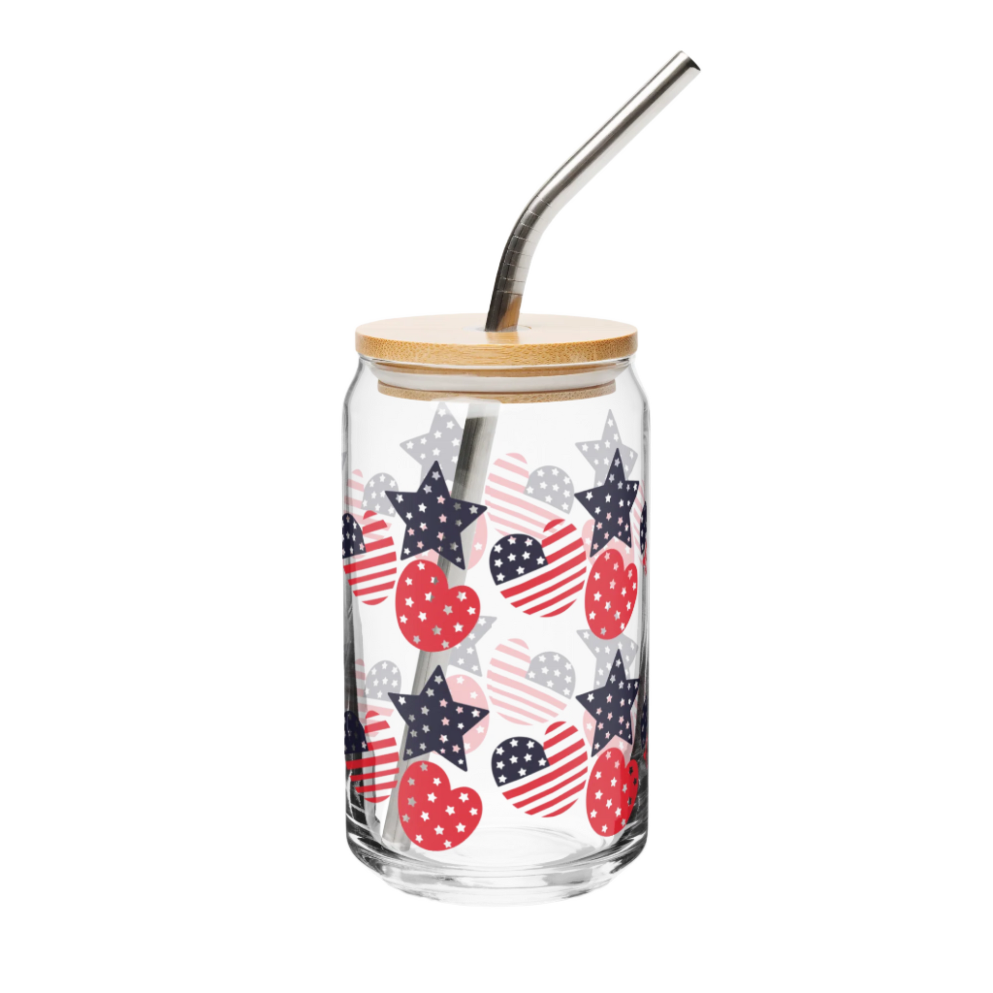 Patriotic Can Glass