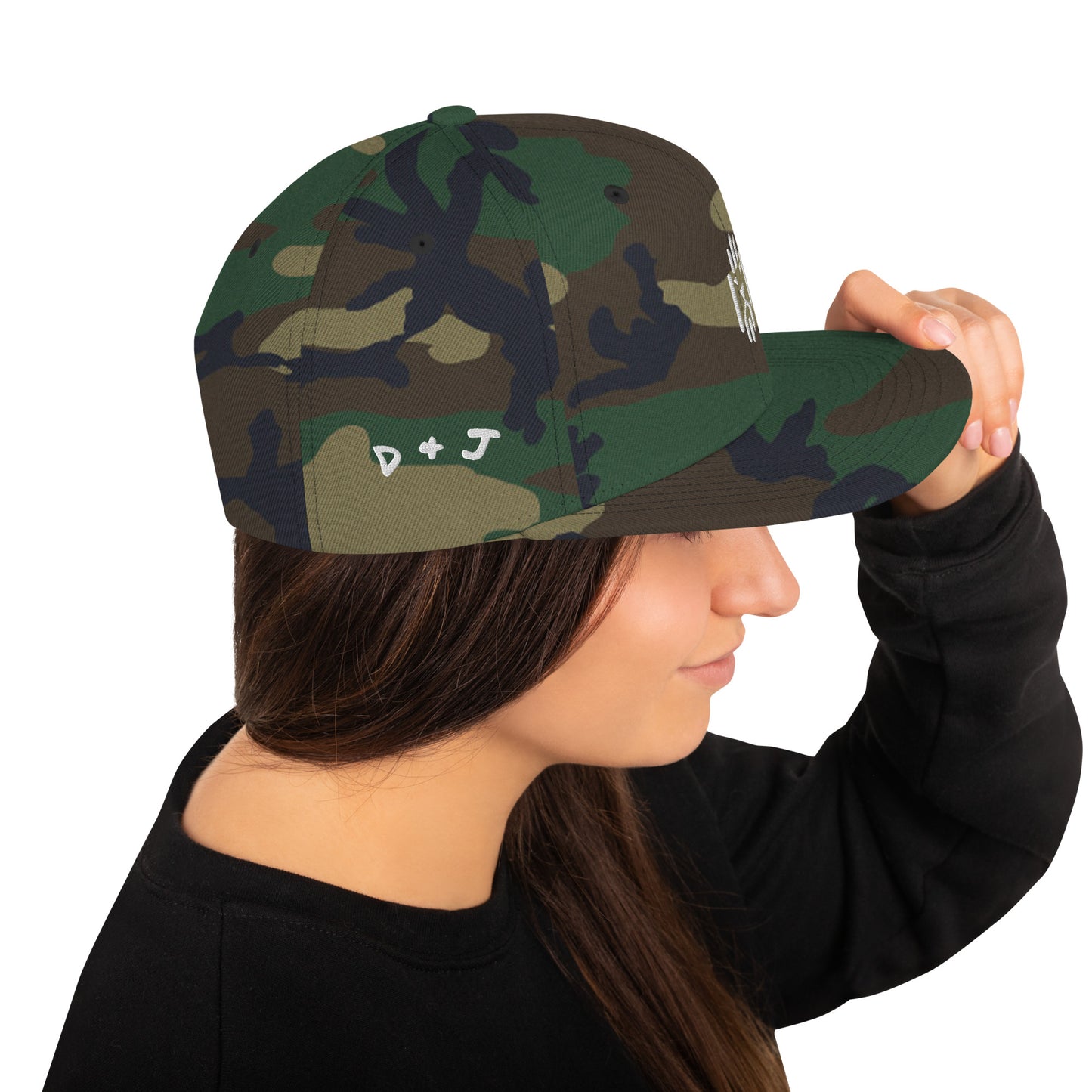 Green Camo Custom Embroidered Hats