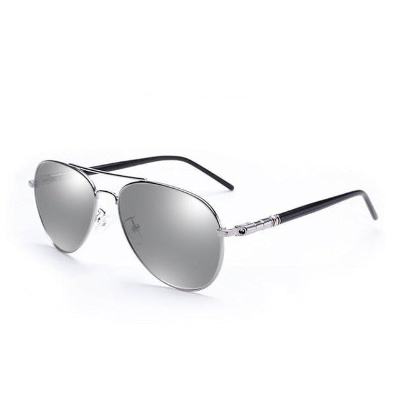 Silver Mirror Polarized Aviator Sunglasses