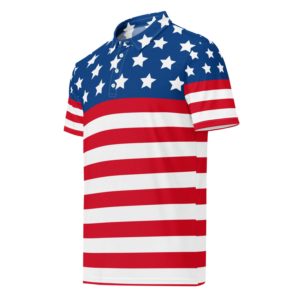 American Flag Polo Shirt