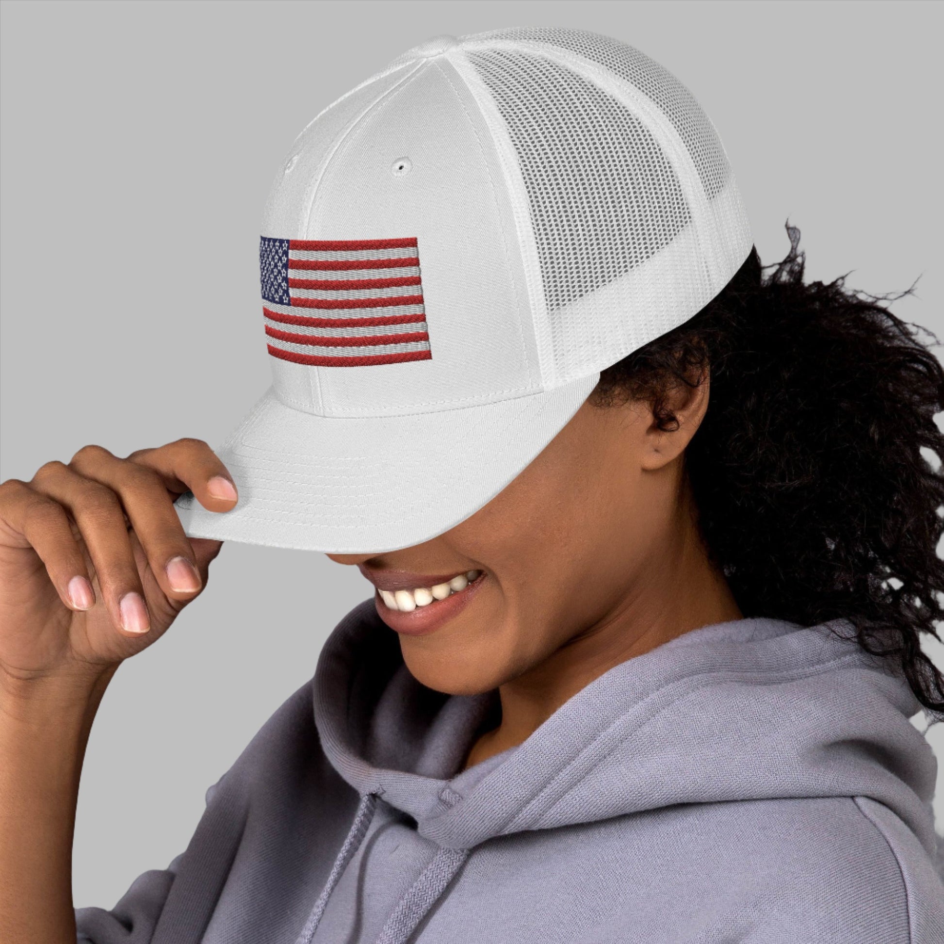 American Flag Trucker Hat