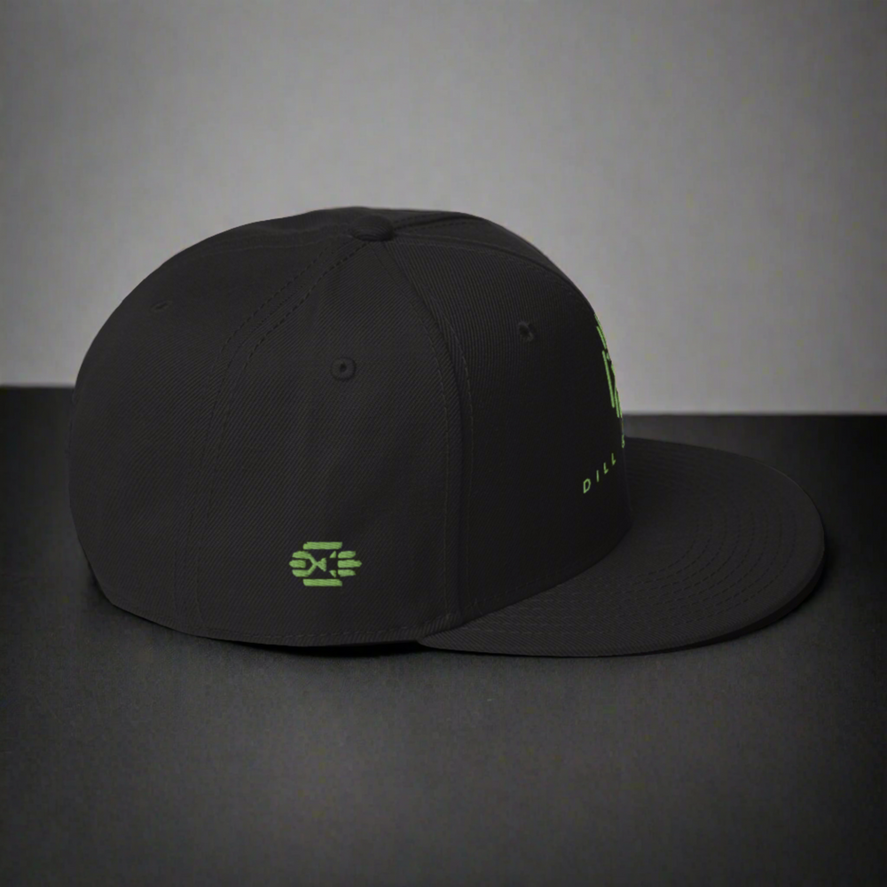 Black Dill and Jord Embroidered Snapback Hat