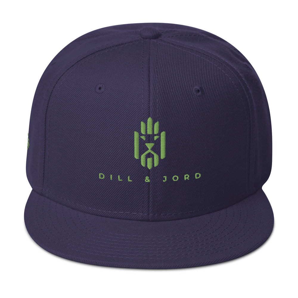 Navy Blue Dill and Jord Embroidered Snapback Hat